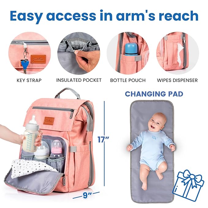 PILLANI Baby Shower Gifts: Nursing Pillow for Breastfeeding & Diaper Bag - Baby Registry Search