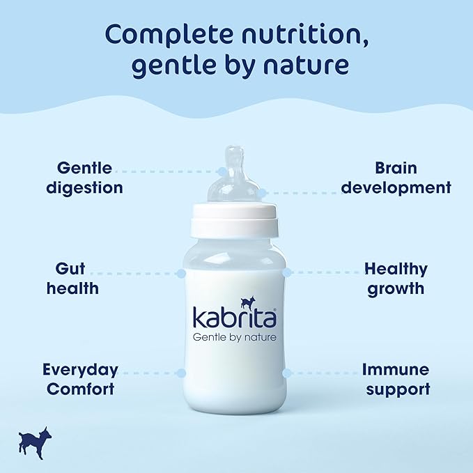 Kabrita Goat Milk-Based Infant Formula Powder, Designed for Gentle Digestion, Gentle Alternative to Cow’s Milk, with Iron, DHA, ARA & Prebiotics, for Infants 0–12 Months, Non-GMO, 28 oz