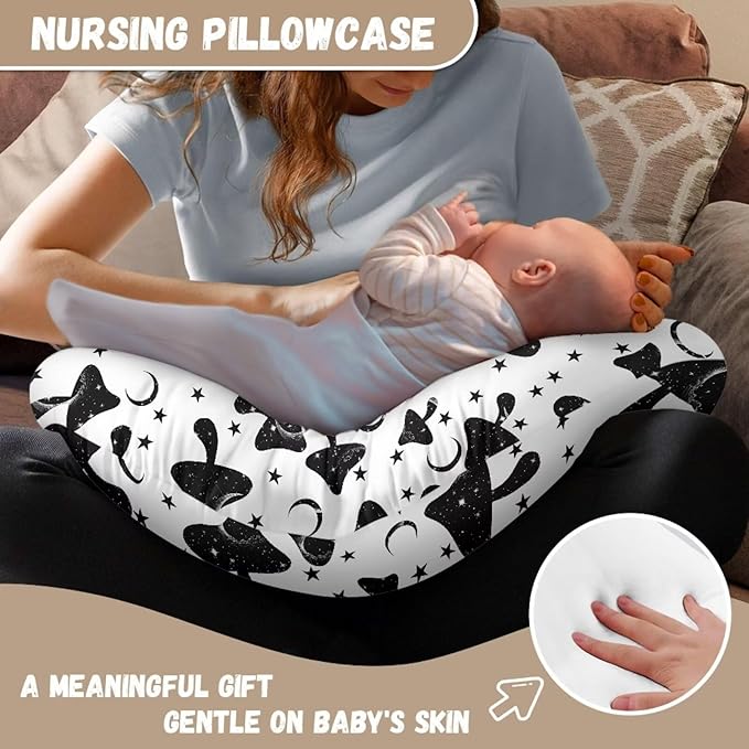 Mushroom Breastfeeding Pillow Slipcover for Baby Nursing Pillow Cover Cuddle Pillow Slipcover Detachable Nursing Pillow Protective Baby Feeding Baby Essentials