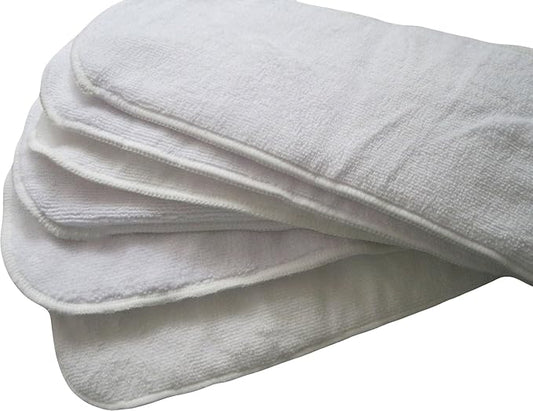 See Diapers 6 Pack 100% Microfiber Inserts for Baby Cloth Diapers Reusable 4 Layers