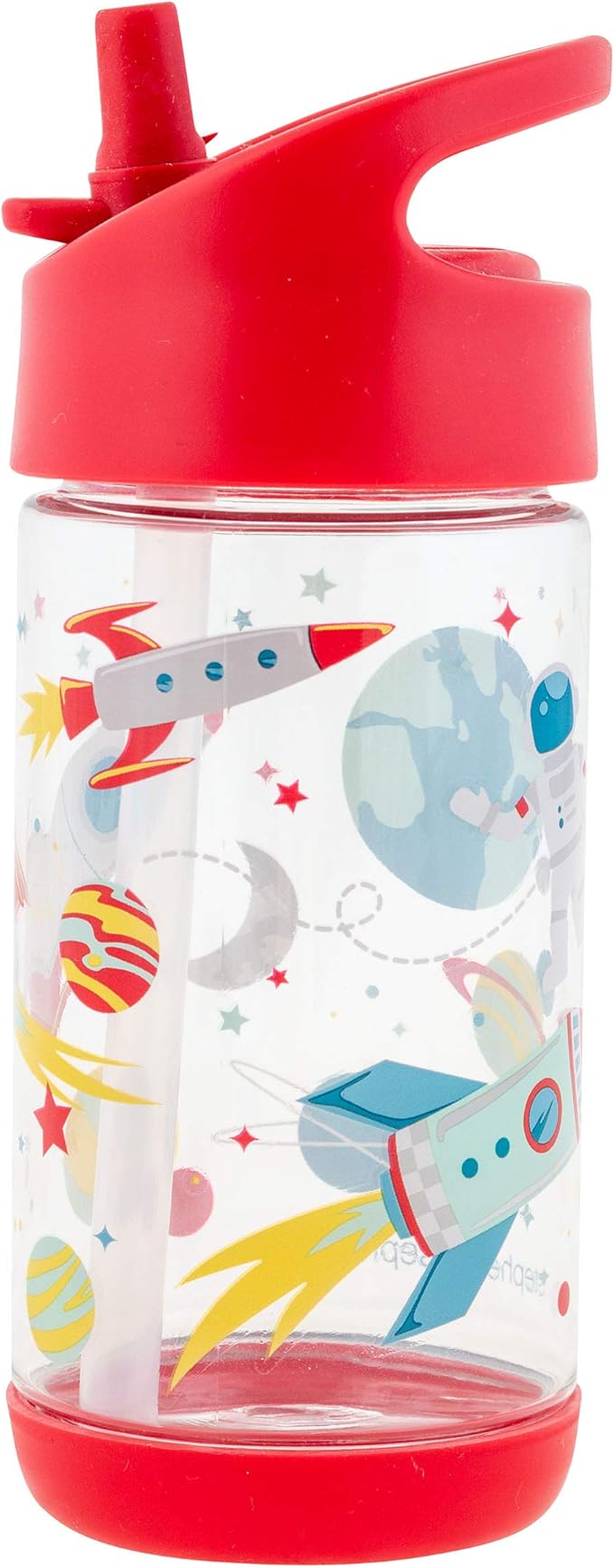 Stephen Joseph, Kids Flip Top Water Bottle, 10 oz Tritan BPA Free, Water Bottle for Girls & Boys, Back to School Flip Top Bottle, Space