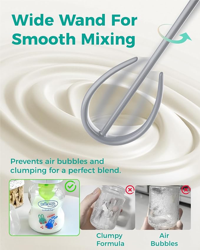 Electric Baby Formula Mixer Pitcher, Fast Baby Formula Maker with No Drip Spout & Locking Lid, Motorized 28oz Clump-Free Mixing, No Air Bubbles, BPA-Free & Portable for Travel