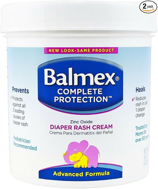 Balmex Diaper Rash Cream With Zinc Oxide 16 oz (Pack of 2)