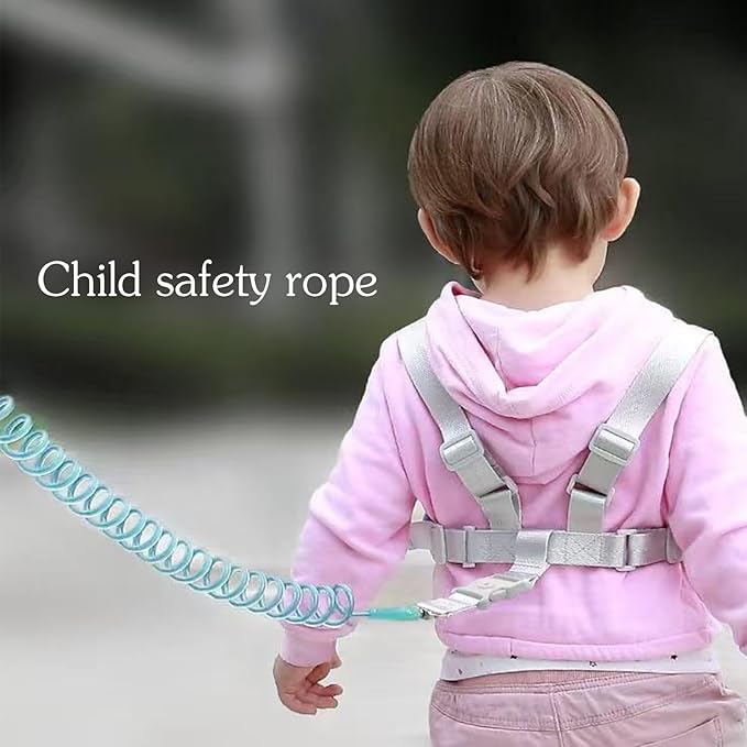 Toddler Leash for Walking, 2-in-1 Anti Lost Wrist Link & Baby Harness with Security Lock, 6.6Ft Long Rein for Boys & Girls 1-3 Years Old for Outdoor Activities, Park, and Travel（Pink）