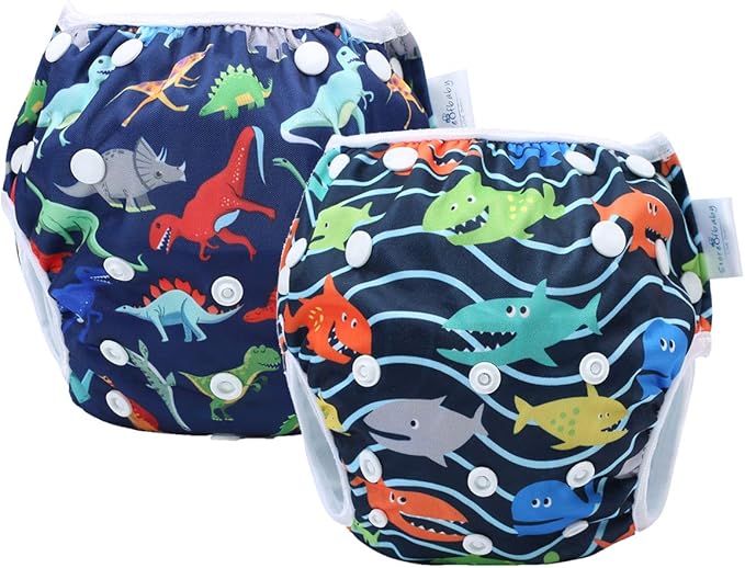 storeofbaby Reusable Swim Diapers Adjustable Stylish Fits 8-36lbs Ultra Premium for Swimming Lessons