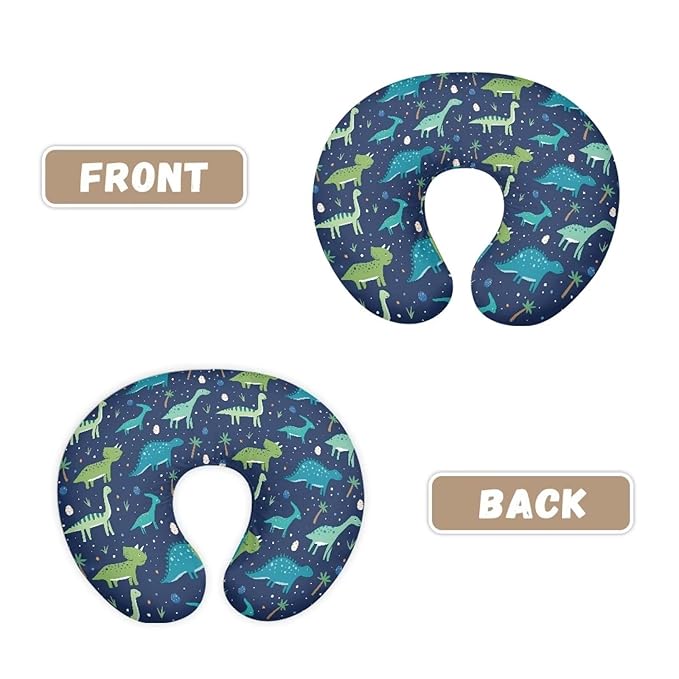 Dinosaur Nursing Pillow Cover, Fits The Original Support for Breastfeeding, Bottle Feeding, and Bonding Comfortable Slipcover for Baby Girl and Boy Blue Green
