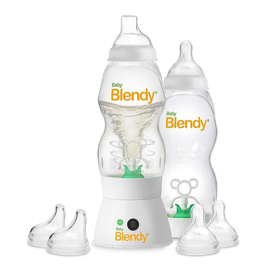 Baby Bottles - Best Infant to Toddler Milk Feeding Containers with Anti-Colic | Air Vent System - with Blender Mixer for Babies Newborns Infants Toddlers | (12+ Months) Prime Bundle