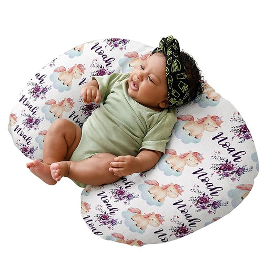 Dyoart Custom Baby Nursing Pillow Cover for Nursing, Animal Theme Removable Nursing Covers for Breastfeeding Pillows, Ultra Soft Comfortable Slipcover for Newborn Baby Boys and Girls