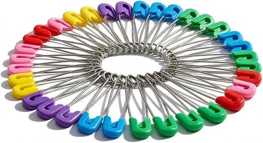 50PCS Cloth Diaper Pins Stainless Steel Traditional Safety Pin