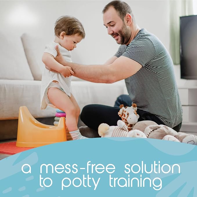 TidyTots Disposable Liners and Pads Compatible with OXO 2-in-1 Go Potty Chair for Potty Training Toddlers | Combo Travel Pack of 32 Potty Liners and 32 Absorbent Pads | Keeps Potty Seat Clean