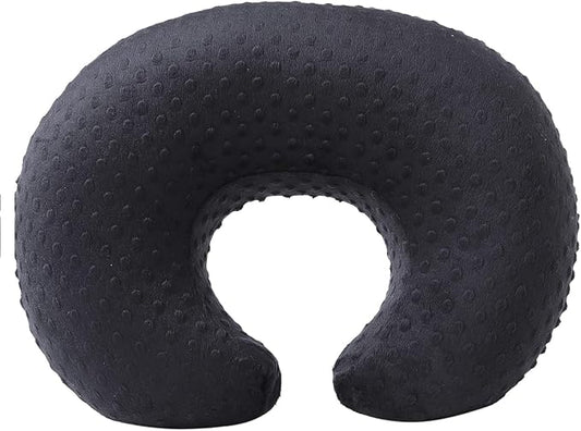 Nursing Pillow for Breastfeeding and Bottle Feeding More Support for Mom and Baby,Soft Newborn Nursing Baby Pillow， Machine Washable (Black)