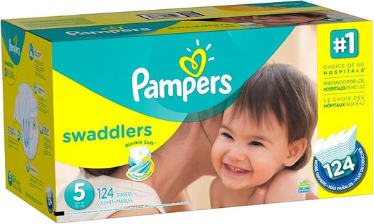 Pampers Swaddlers Diapers Size 5 124 Count (old version)