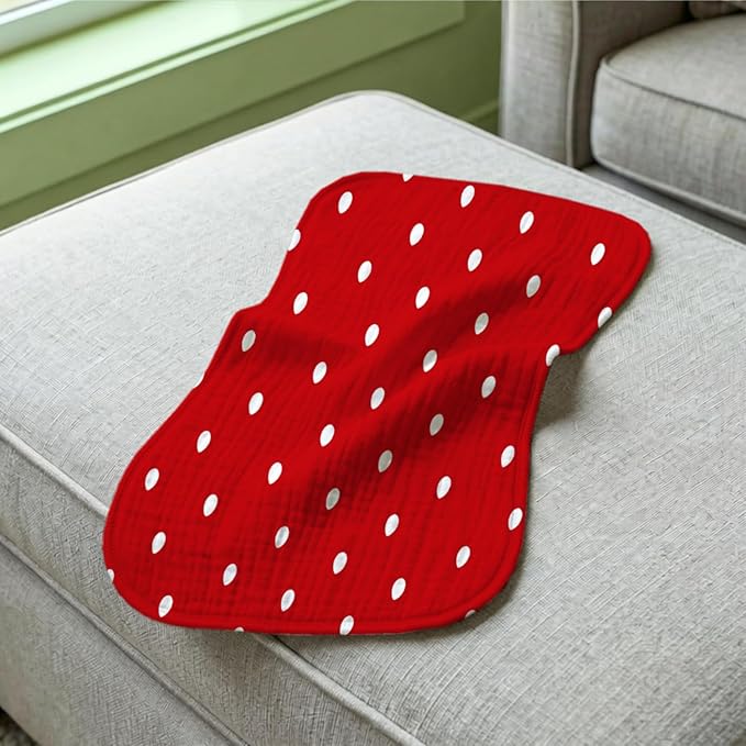 5 Pack Baby Burp Cloths, Soft Cotton Sweet Strawberry & Berry Harvest Theme Burp Cloths, Super Absorbent Cute Gingham & Fruit Print Washcloths, Newborn Baby Essentials Gift Set