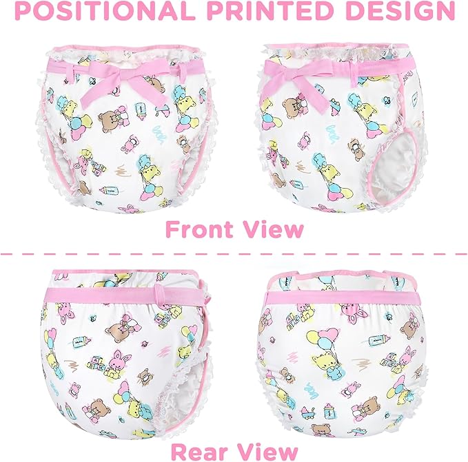 Littleforbig Silky Adult Ribbon Omutsu Diaper Wrap Cover Washable Adjustable Reusable Waterproof - Baby Cuties