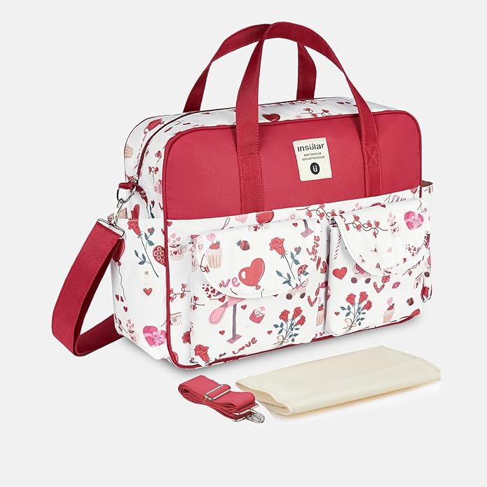 Kamay's Mummy Shoulder Bag Diaper Bag Chic Nappy Changing Bag Tote/Messenger Style Large with Changing Mat, Adjustable Straps