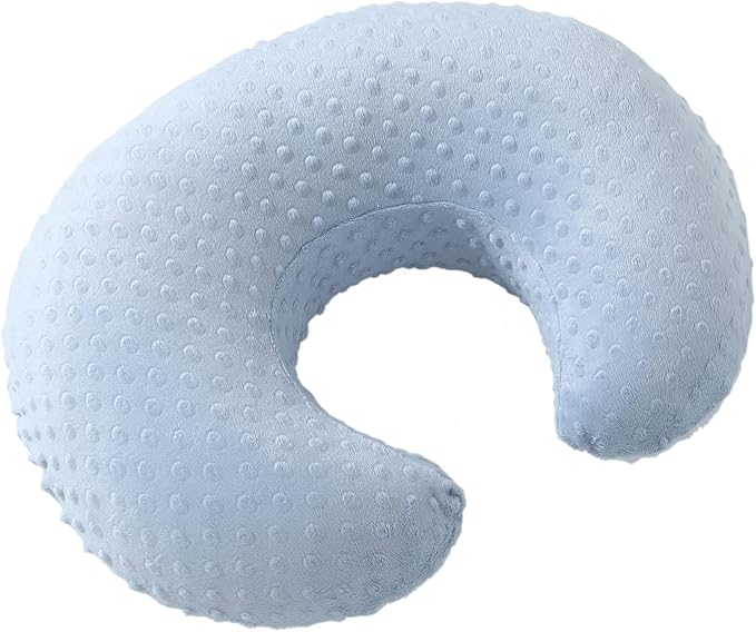 Baby Nursing Pillow Cover, Nursing Pillow Slipcovers for Breastfeeding Moms, Ultra-Soft Fit Standard Infant Nursing Pillows for Infant Newborn Baby Boy Girl (Blue)