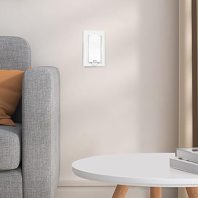 1 Light Switch Guard Cover, Baby Proof Wall Switch Cover Guard for Rocker Light Switch Protects Your Lights or Circuits from Being Accidentally Turned On or Off (White)