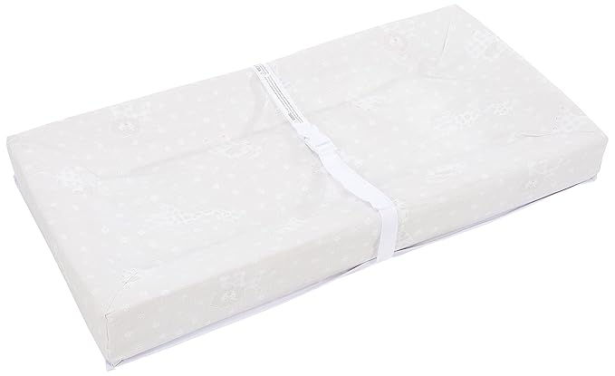 LA Baby 4 Sided Waterproof Diaper Changing Pad, 32" with Easy to Clean Savannah Print Cover - Made in USA. Non-Skid Bottom, Safety Strap, Fits All Standard Changing Tables/Dresser Tops