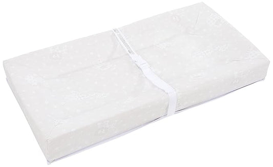 LA Baby 4 Sided Waterproof Diaper Changing Pad, 32" with Easy to Clean Savannah Print Cover - Made in USA. Non-Skid Bottom, Safety Strap, Fits All Standard Changing Tables/Dresser Tops