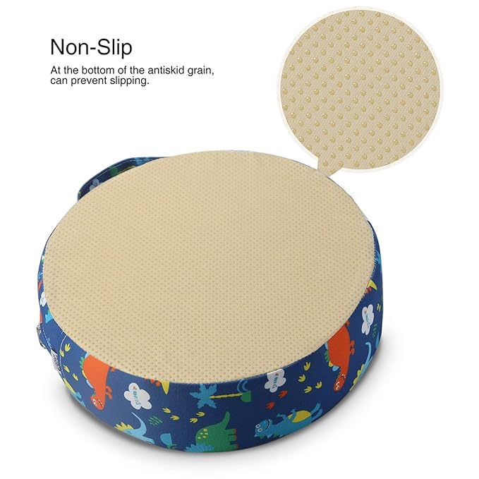Zicac Portable Seat Cushion Washable with Non-Slip Bottom, Detachable Strong Support Cushion for Toddler Kids Baby Infant