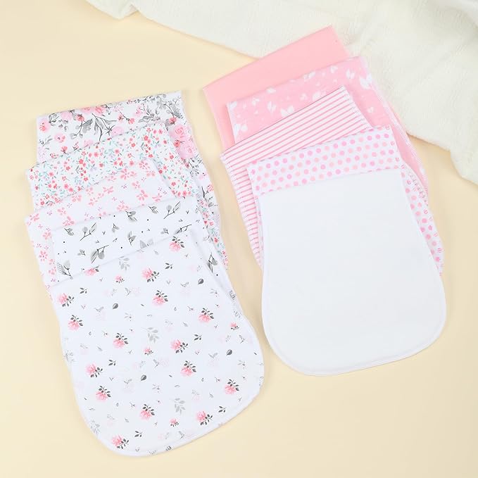 10-Pack Burp Cloths for Baby Boys and Girls - Organic Baby Burp Cloth,Baby Washcloths, Burp Rags, Large Neutral Burp Clothes for Newborn