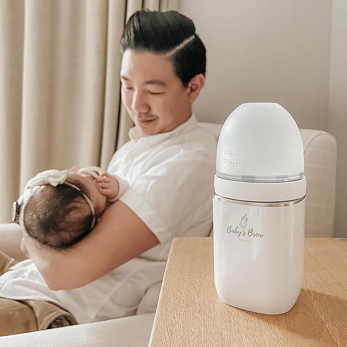 Baby's Brew XXXL Bottle Adapter for Portable Bottle Warmer – Leak-Proof, Easy-to-Clean, Compatible with Comotomo, Olababy, Boon Nursh, Haakaa, White