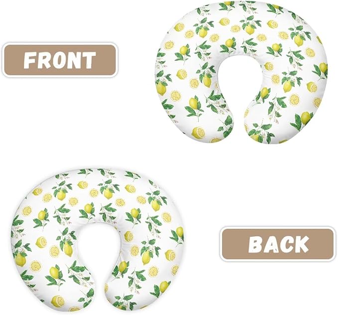 Nursing Pillow Cover, Ultra Soft Compatible with Pillow,Washable & Breathable，Fits The Original Support for Breastfeeding,Lemon