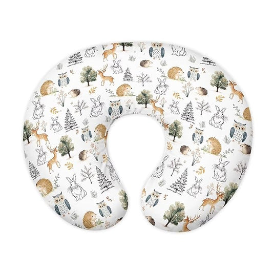 Nursing Pillow Cover Girl Boy, Soft and Comfy Breastfeeding Pillows Covers, Snug Fits Nursing Pillow Slipcovers for Boys Girls, Cute Deer Bunny