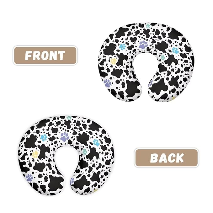 Baby Nursing Pillow Cover Cow Paw Breastfeeding Pillow Cover Boys Girls Cow Paw Nursing Pillow Case for Newborn, Soft Fabric Fits Snug On Infant