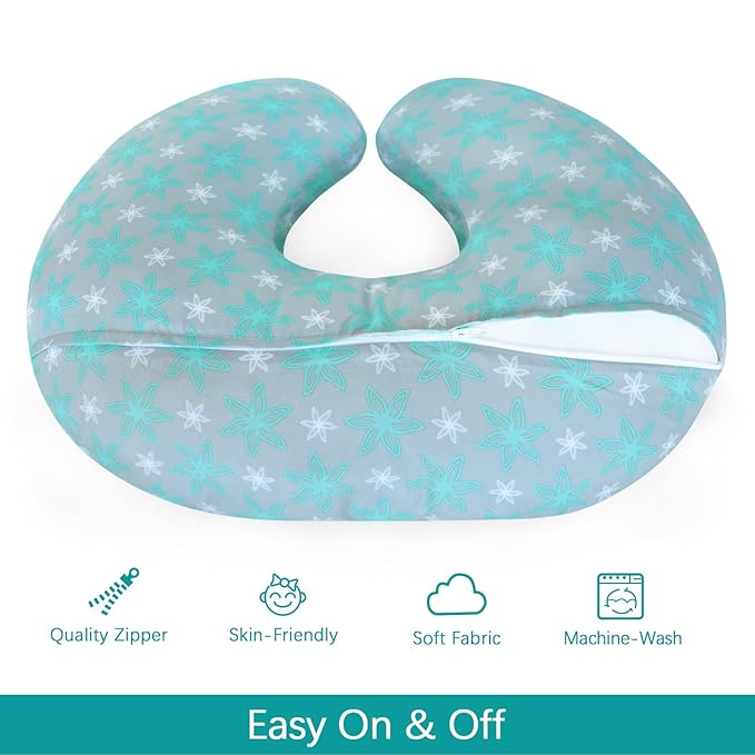 Biloban Nursing Pillow Cover 2 Pack for Breastfeeding Pillow, Ultra Soft and Cozy Nursing Slipcovers, Snug Fits Boppy Pillow, Perfect Choice for Mom