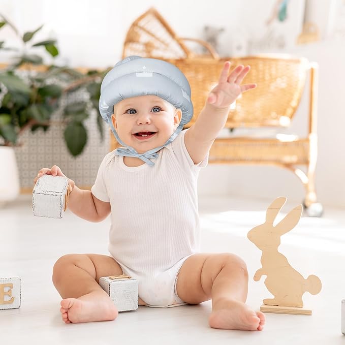 Baby Walking Safety Harness with Helmet Soft Cushion Baby Head Protector, Baby Walker Assistant Adjustable Belt for Walking Learning
