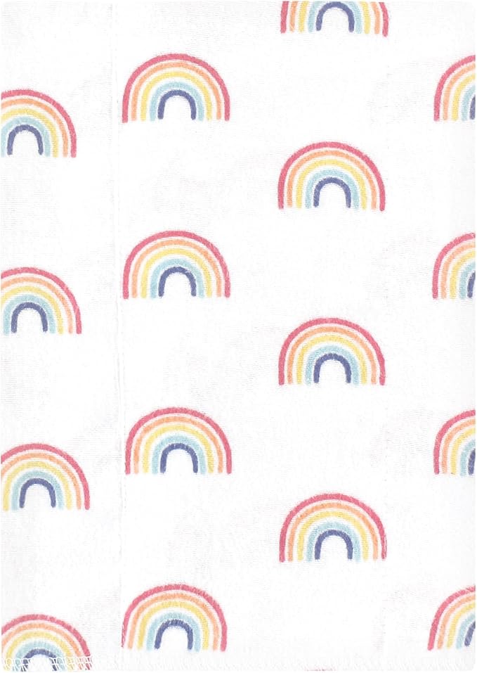 Luvable Friends Hudson Baby Flannel Burp Cloths 7pk, Sweet Rainbow