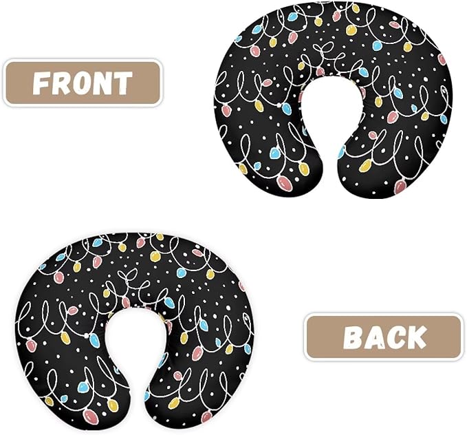 Christmas Lights Nursing Pillow Cover for U-Shaped Feeding Pillow Soft Nursing Pillow Case Hidden Zipper Design Skin-Friendly