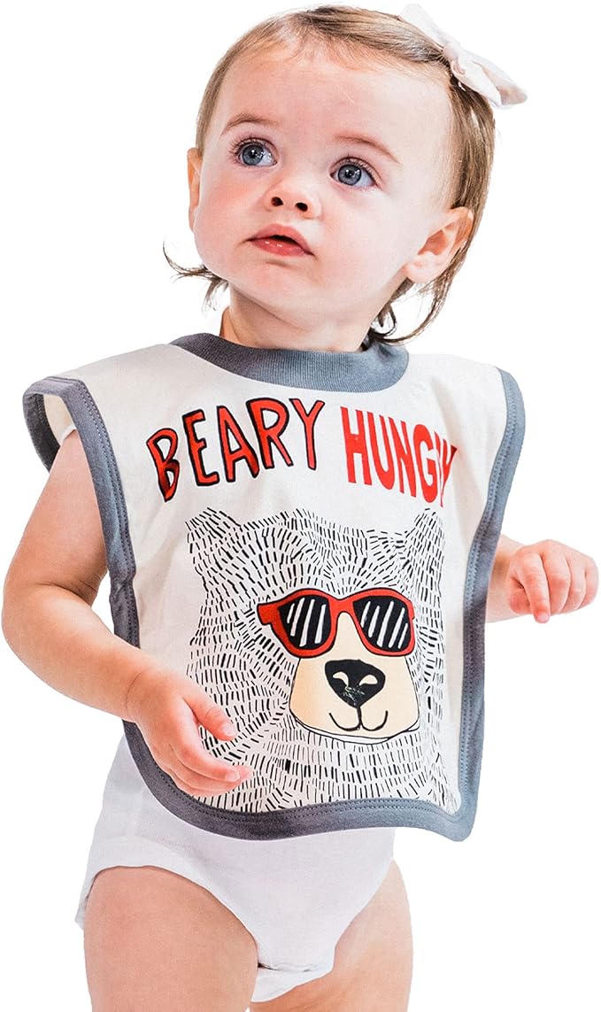 LazyOne Animal-Print Baby Bibs, Cute Baby Shower Gifts