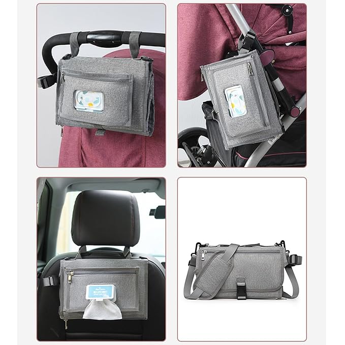 Baby Changing mat, Portable Nappy Changing mat Detachable Waterproof Foldable Travel Changing Mat with Storage Pockets, Shower Gifts (Size:55 * 78cm)
