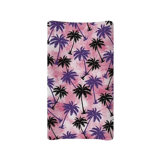 Coconut Tree Summer Changing Pad Cover Boys Rabbit Changing Table Covers for Baby Girls and Boys Soft Diaper Changing Pad Cover Pink