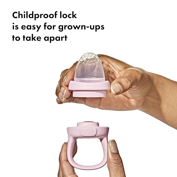 OXO Tot Silicone Self-Feeder 2 Pack - Opal and Blossom