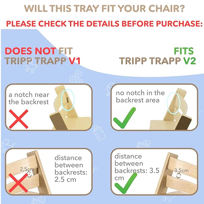High Chair Table Compatible with Stokke Tripp Trapp Chair with Powerful Smooth Suction Surface, Glossy Black- BPA Free, Easy to Clean and Assemble