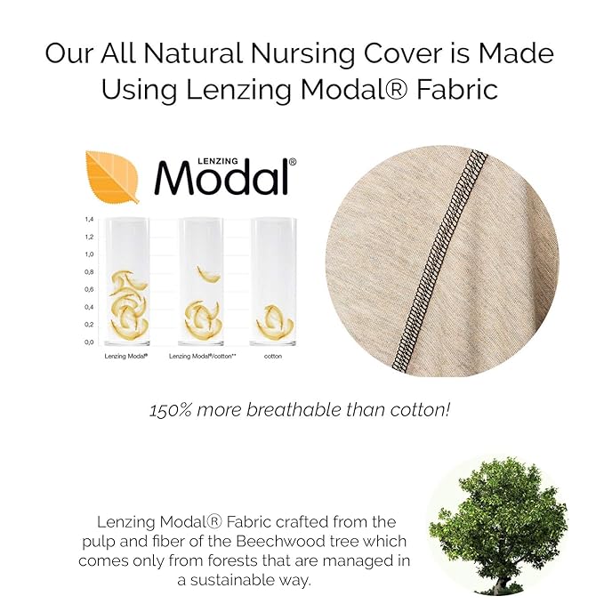 Solana Nursing Cover By Dria: Premium Breastfeeding Poncho made with Organic Modal Fabric.