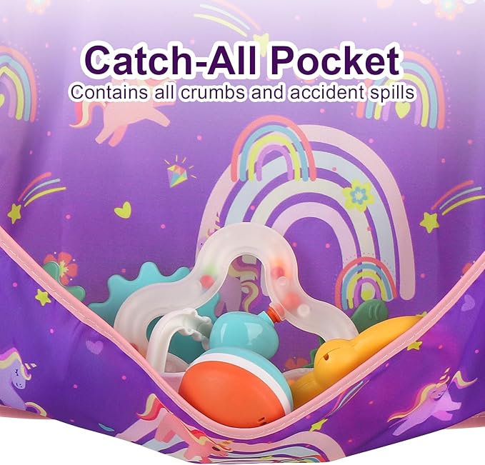 Accmor 3 Pack Long Sleeve Bibs, Baby Smock Waterproof Sleeved Bib Smock for Baby Toddler 6-36 Months