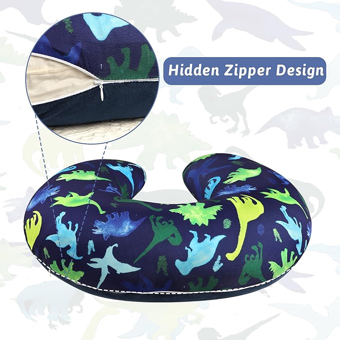 Nursing Cover 1 Pack, Stretchy Removable Breastfeeding Pillow Cover, Ultra Soft Snug Fits On Newborn Feeding Pillow Case for Baby Girls/Boys, Dinosaur