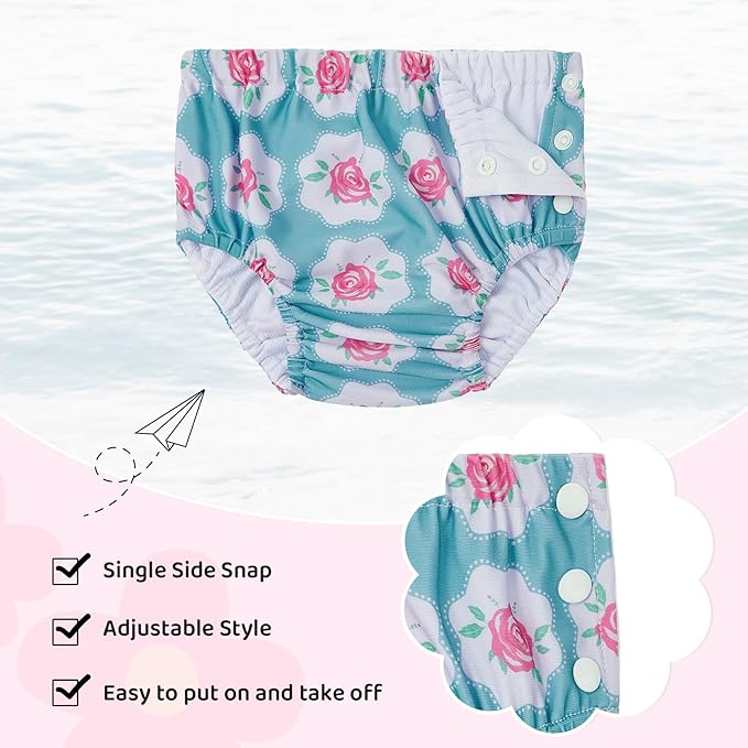 Durio Reusable Swim Diapers for Baby Toddler Newborn Washable Water Diapers for Swimming Beach Essentials