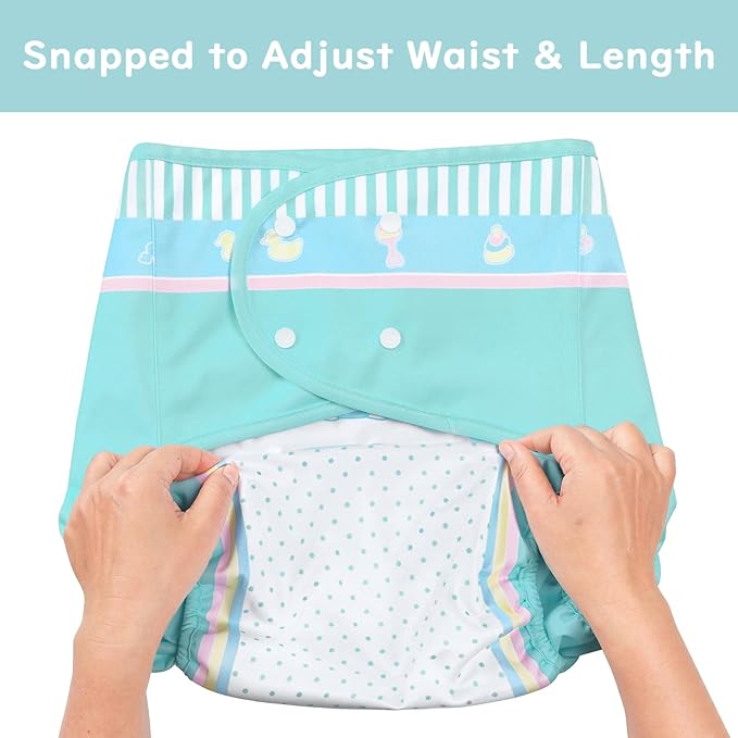 Littleforbig Washable Adjustable Reusable Waterproof Cloth Adult Diaper Wrap Cover - Baby Parade S