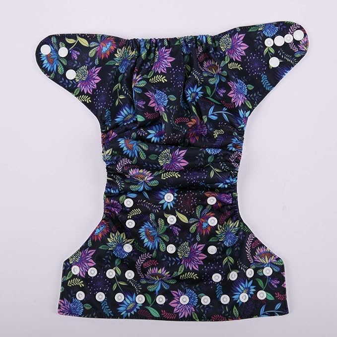 Baby Pocket Diaper Nappy Reusable Washable for Girls (Retro Floral)