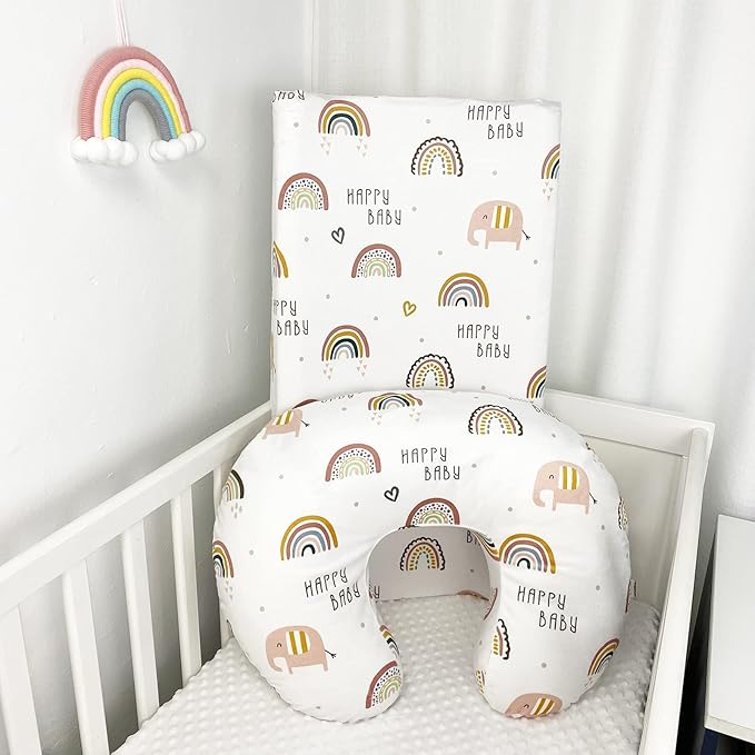 iEvolve Changing Pad Cover Ultra Soft Minky Dots Changing Table Cover Breathable Changing Table Sheet Diaper Changing Pad Cover for Baby Boys Girls (Rainbow)