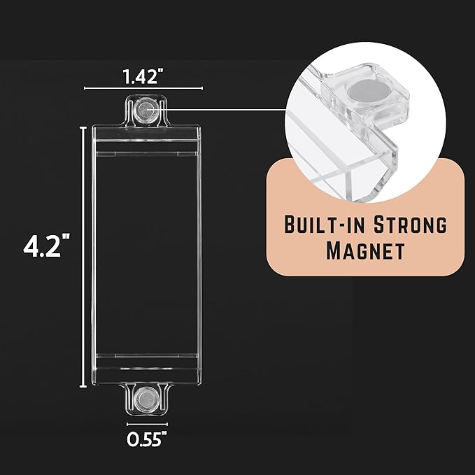 Bates Magnetic Light Switch Guard, 2 Pack, Clear, Child Proof Cover, Lock, Wall Switch Guard