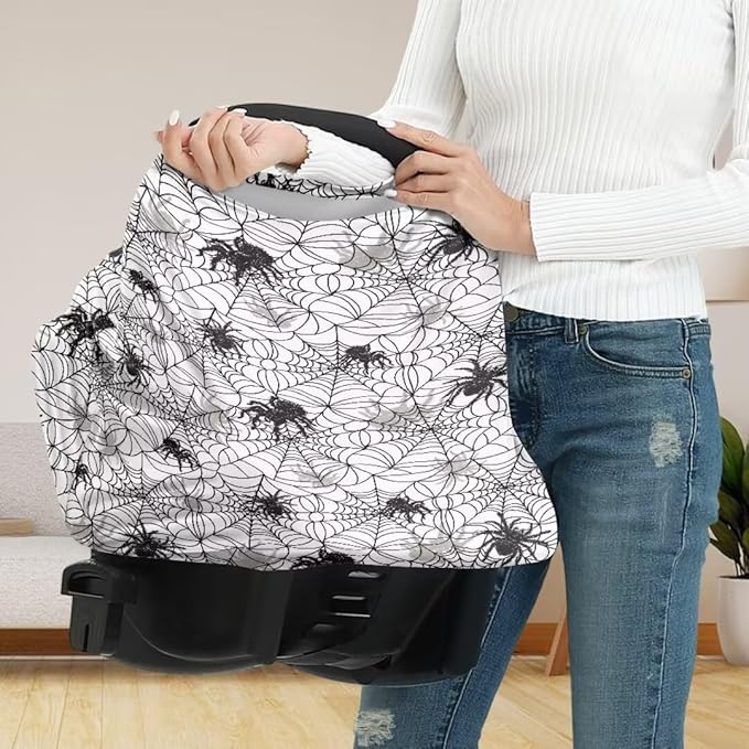 Coldinair Spider Web Multifunctional Nursing Cover Multi Use Cover for Baby Car Seat Canopy Shopping Cart Cover,Stroller Cover