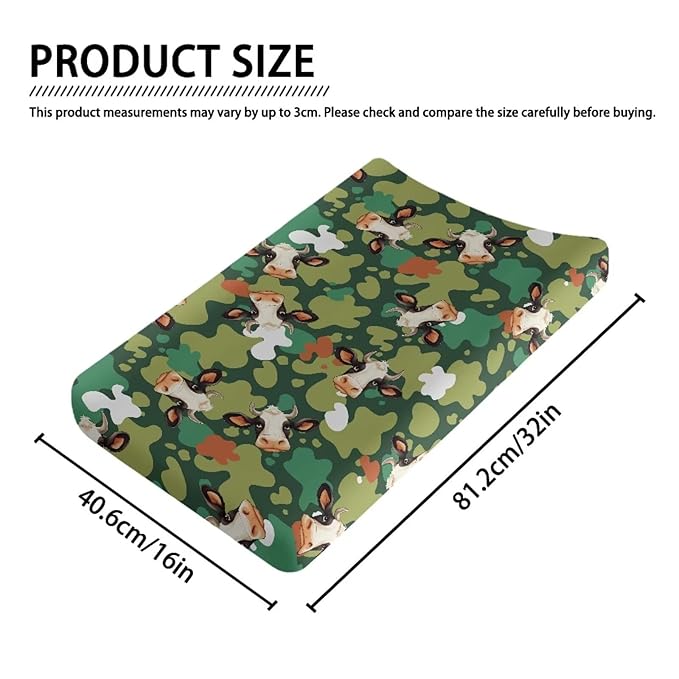 Tie-Dye Cow Changing Pad Cover Baby Boys Girls Changing Table Pad Covers Diaper Change Table Sheets Covers Soft Breathable