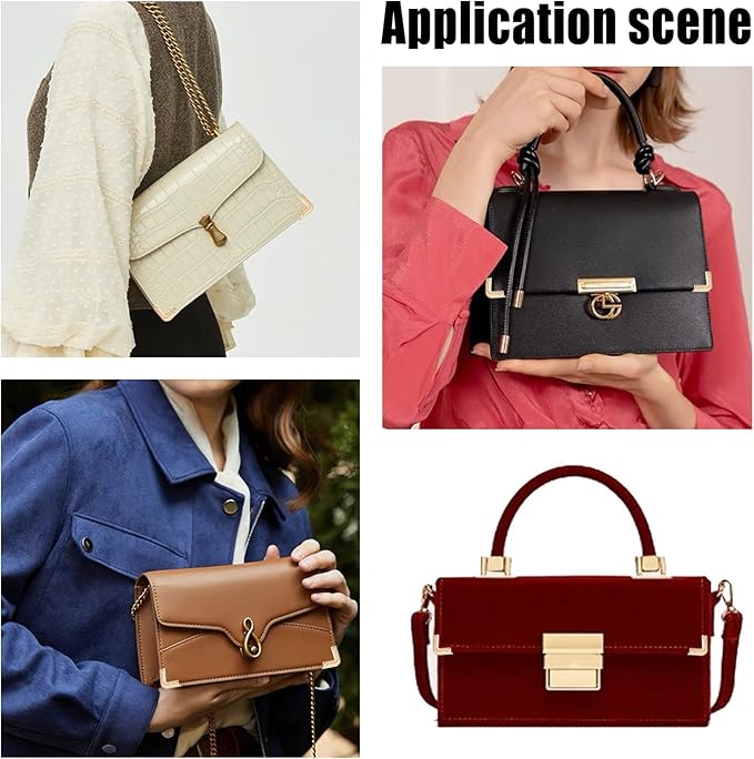 WADORN 20 Sets Metal Purse Corner Protector for Bag, Hollow Decorative Edge Cover Book Corner Edge Safety Guard Leather Ends Clip Screw-in Bag Angle Clip Bumpers for Scrapbook Photo Album Menu Folder