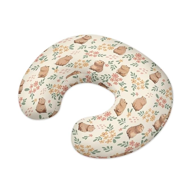 Otter Leaves Nursing Pillow Cover for Breastfeeding Pillow Cozy Nursing Pillow Slipcovers, Snug Fits Pillow, Perfect Newborn Choice for Mom or Baby Quick Dry